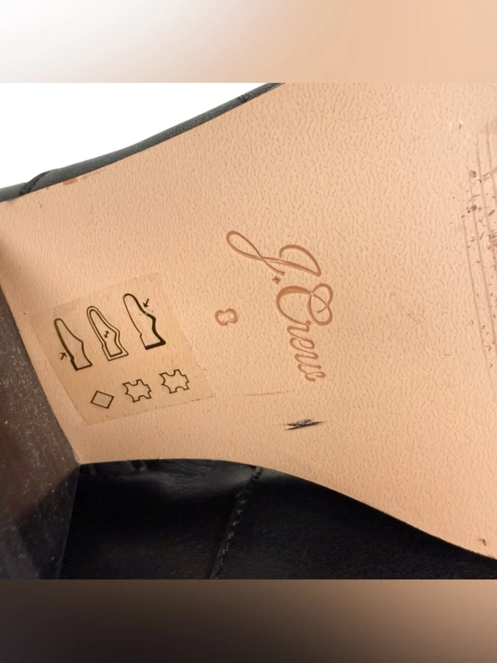 J. Crew Black Leather Point‎ Toe Heeled Chelsea Western Ankle Boots Size 8
